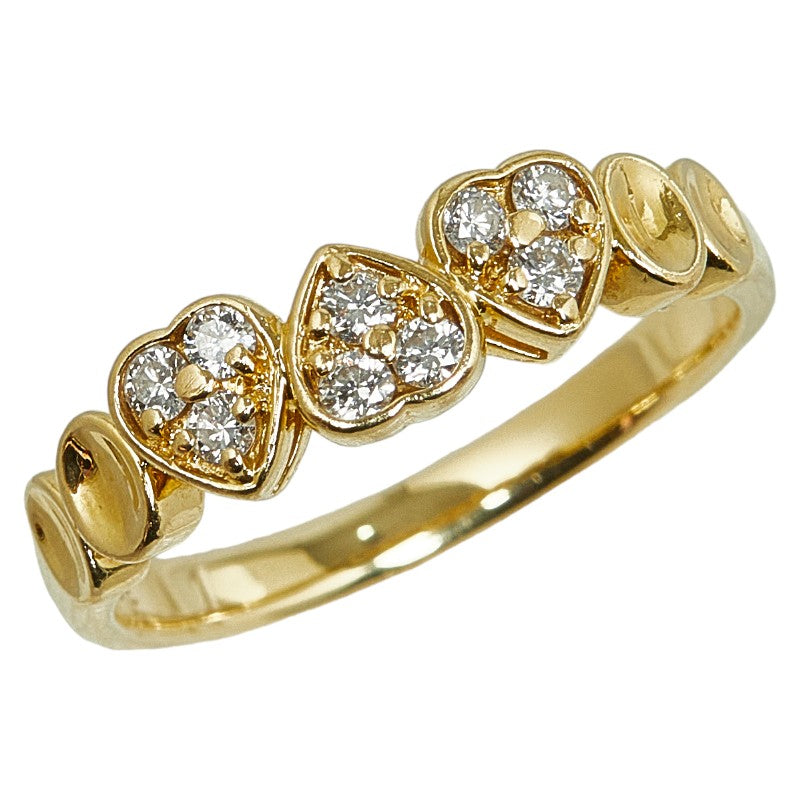 Dior 18K Heart Diamond Ring  Ring Metal in Good condition