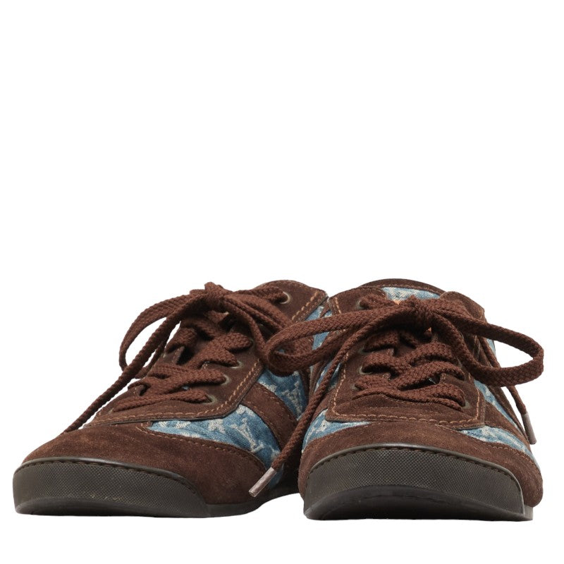 Louis Vuitton Monogram Denim Suede Sneakers