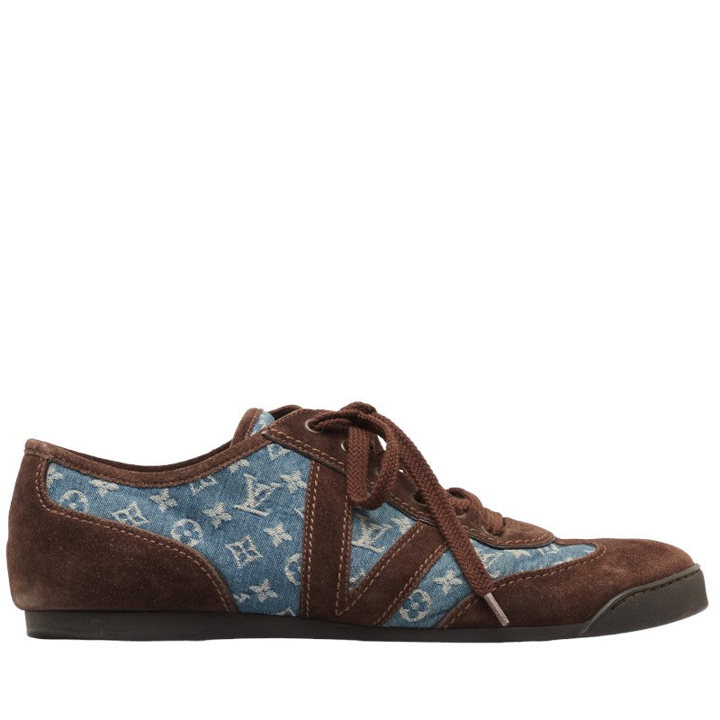 Louis Vuitton Monogram Denim Suede Sneakers