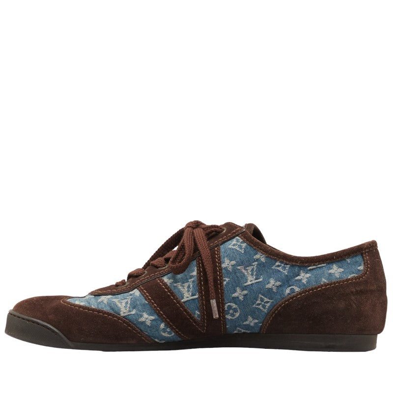 Louis Vuitton Monogram Denim Suede Sneakers