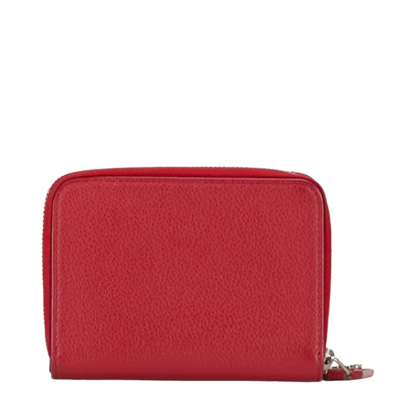 YSL Logo Leather Bifold Wallet GUE414661 Red