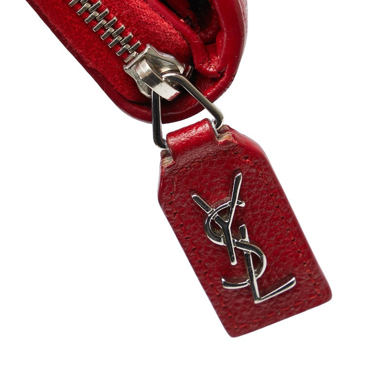 YSL Logo Leather Bifold Wallet GUE414661 Red