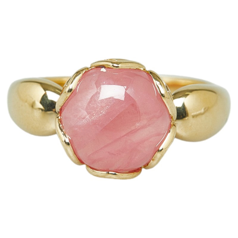 K18YG Yellow Gold Rhodochrosite Ring 16 in Excellent Condition