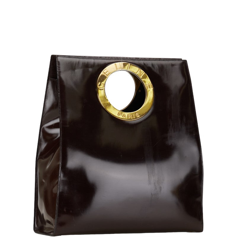 Celine Patent Leather Handbag Leather Handbag in Good condition