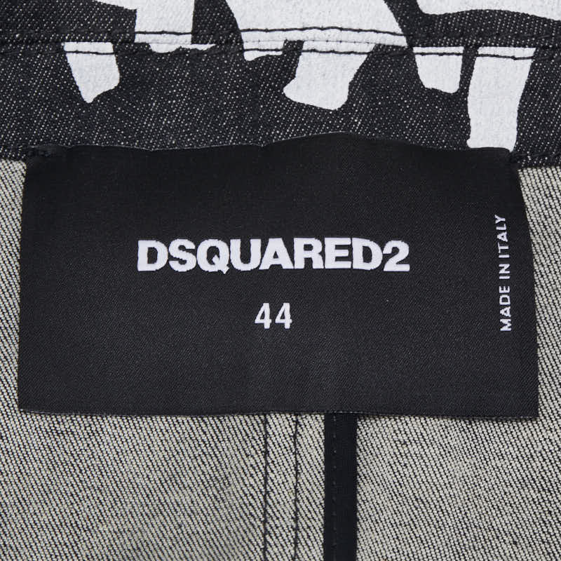 Dsquared2 Cotton Trench Coat Black White in Great Condition