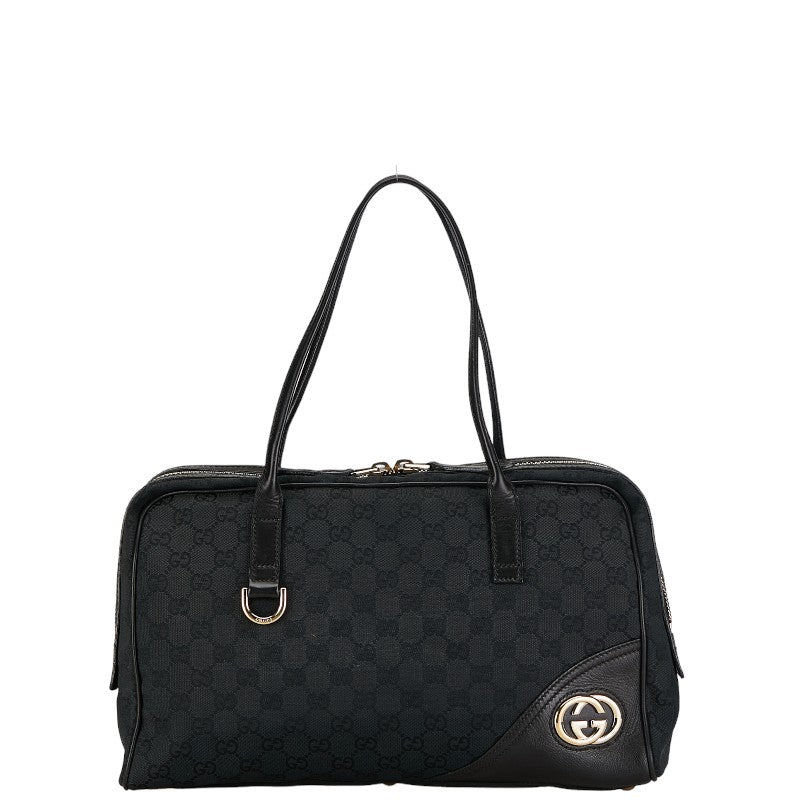 Gucci GG Canvas Britt Boston Bag Canvas Handbag 169971 in Good condition
