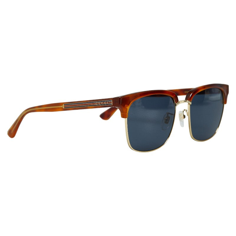 Gucci GG0382S Plastic Sunglasses Brown Blue