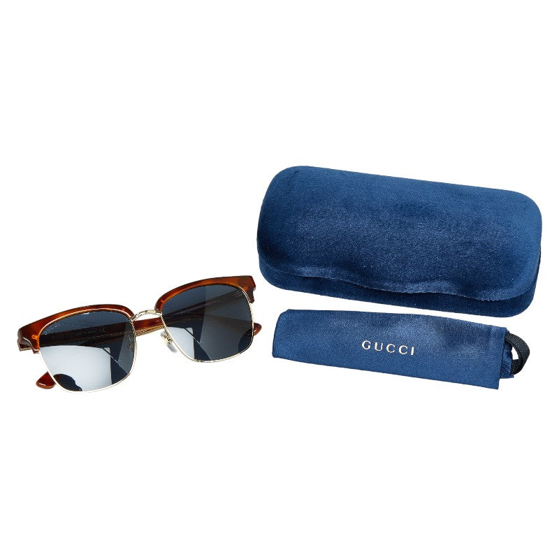 Gucci Plastic Sunglasses GG0382S Brown Blue