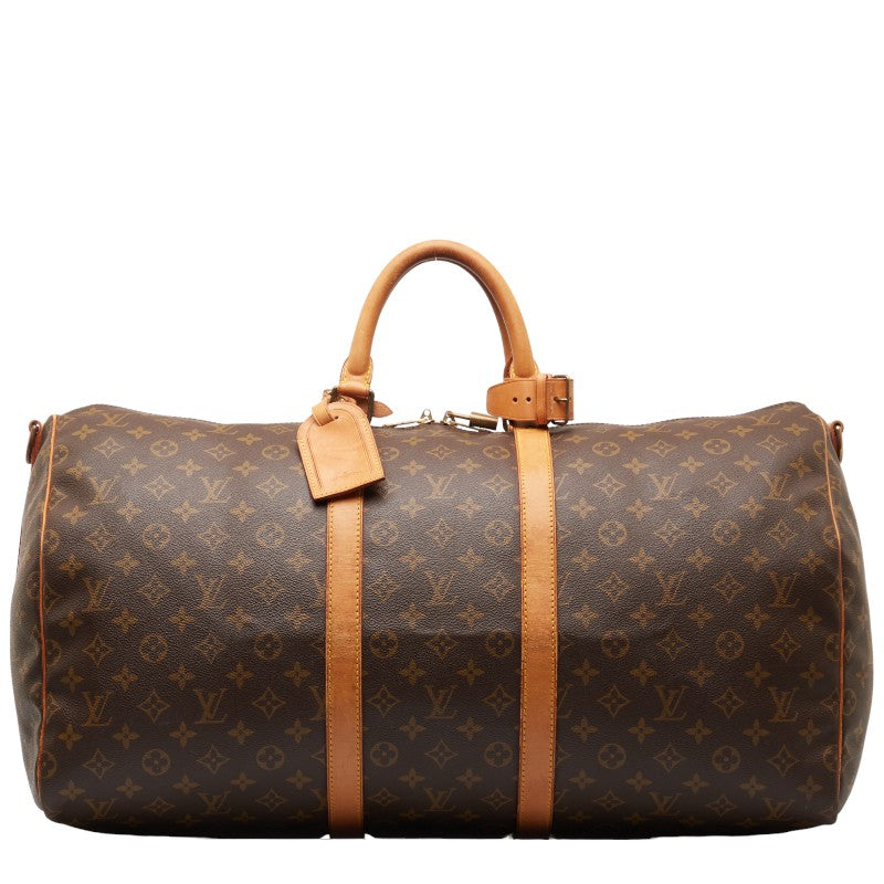 Louis Vuitton Monogram Keepall Bandouliere 55 Travel Bag Canvas M41424 in Good condition