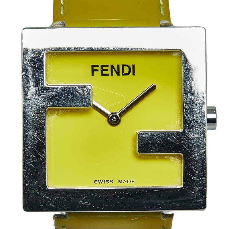 Fendi FF Logo Quartz Watch Stainless Steel Enamel 012-4000L-024 in Very Good Condition