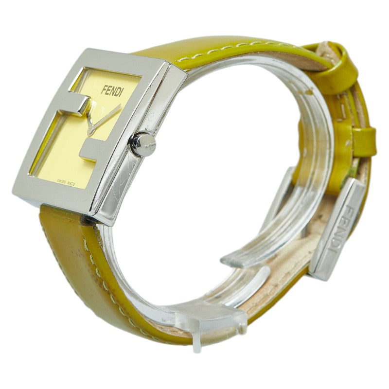 Fendi FF Logo Quartz Watch Stainless Steel Enamel