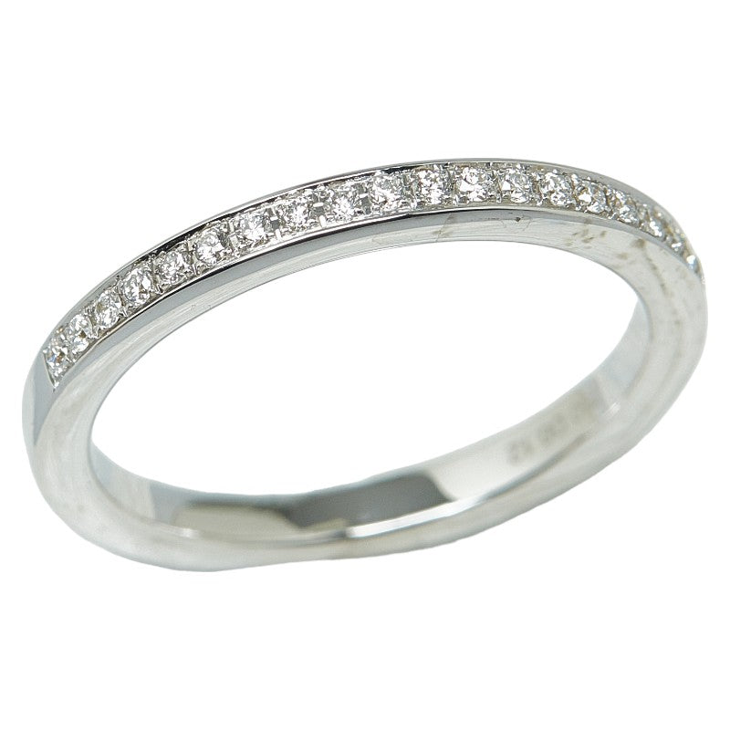 K18WG White Gold Diamond Half Eternity Ring in Great Condition