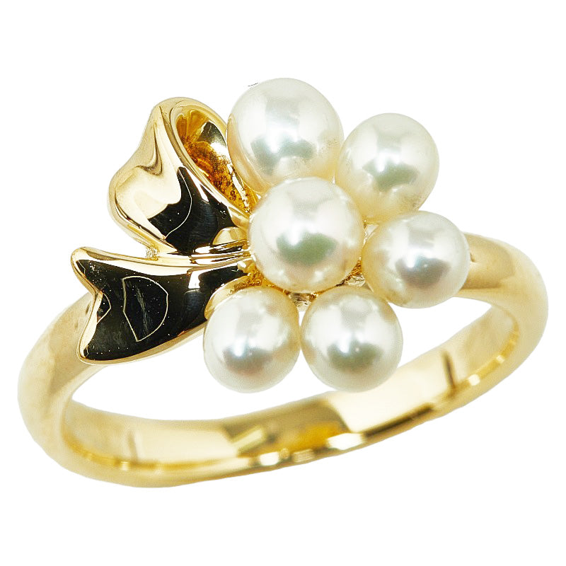 MIKIMOTO K18YG Yellow Gold Akoya Pearl Ring in Excellent Condition