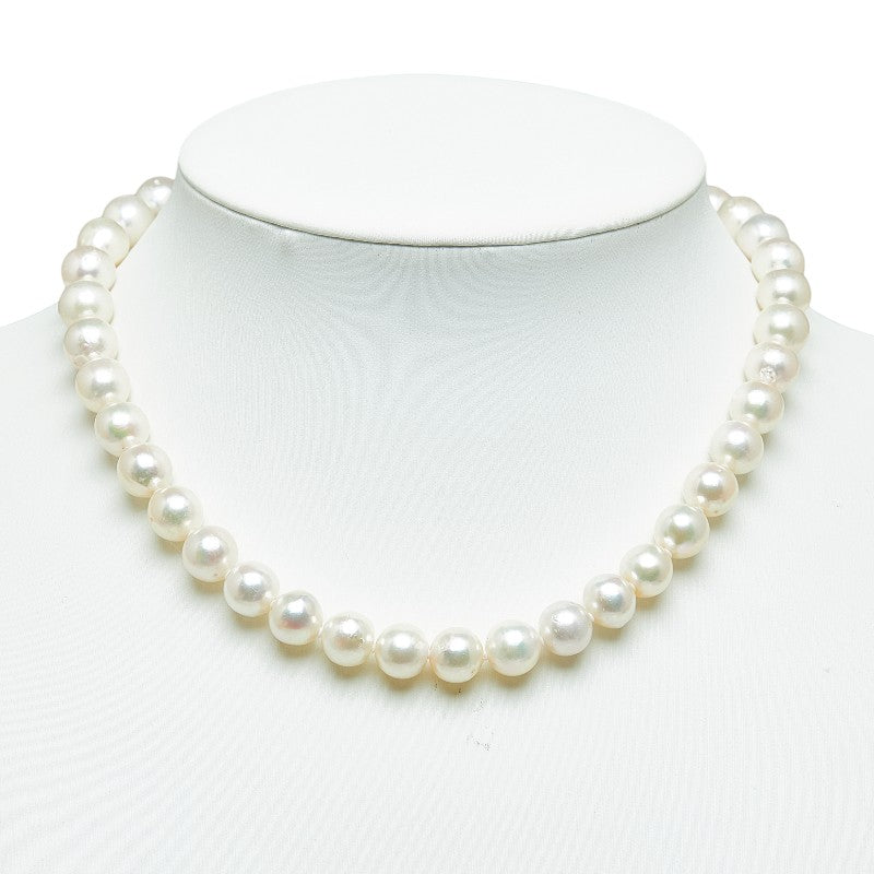 Plated Akoya Pearl 9.5-10mm Necklace in Great Condition