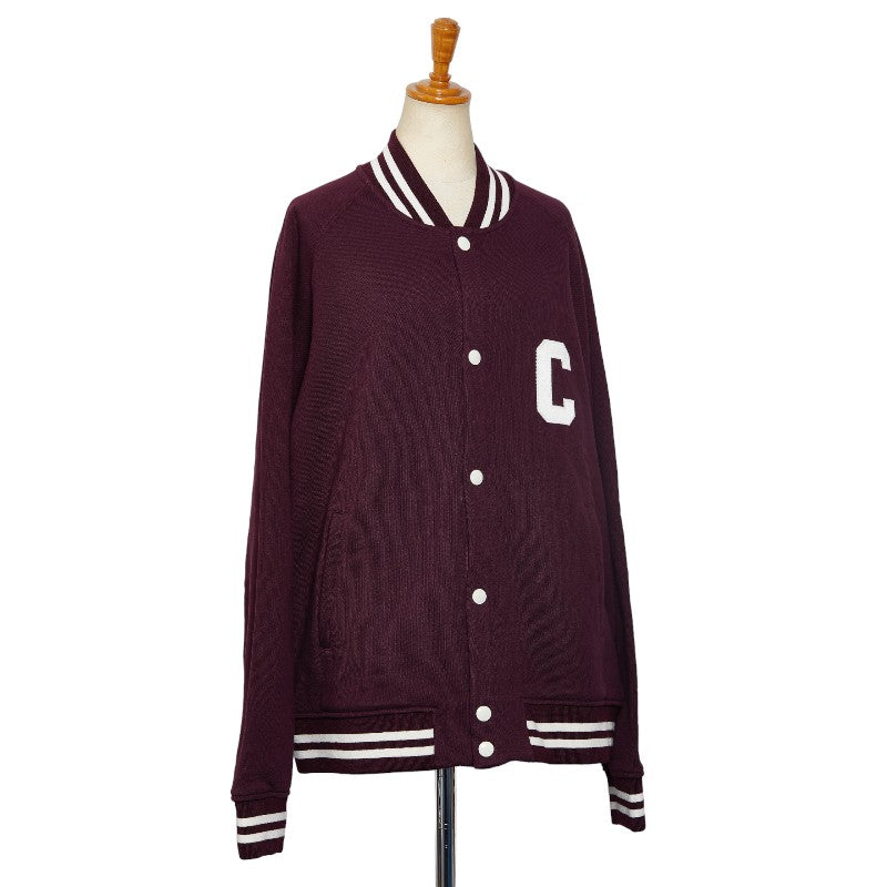 Celine Cotton Teddy Jacket Bordeaux L in Great Condition