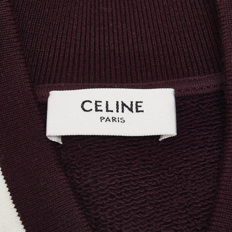 Celine Cotton Teddy Jacket Bordeaux L