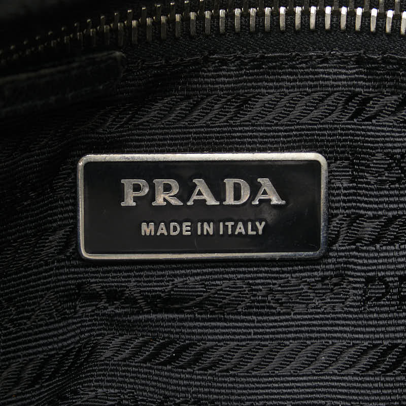 Prada Nylon Leather Triangle Logo One Shoulder Bag in Very Good Condition