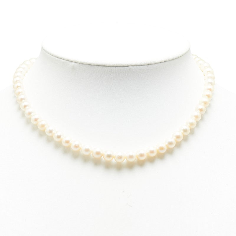 SV925 Silver Akoya Pearl 6.5-7mm Necklace in Great Condition