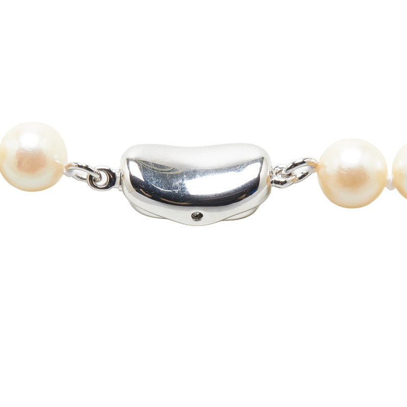 SV925 Silver Akoya Pearl 6.5-7mm Necklace in Great Condition