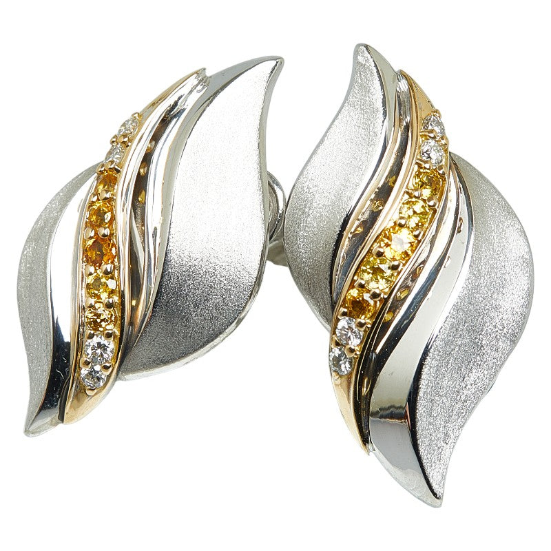 [LuxUness] 18K Sapphire Clip On Earrings Metal Earrings in Good condition