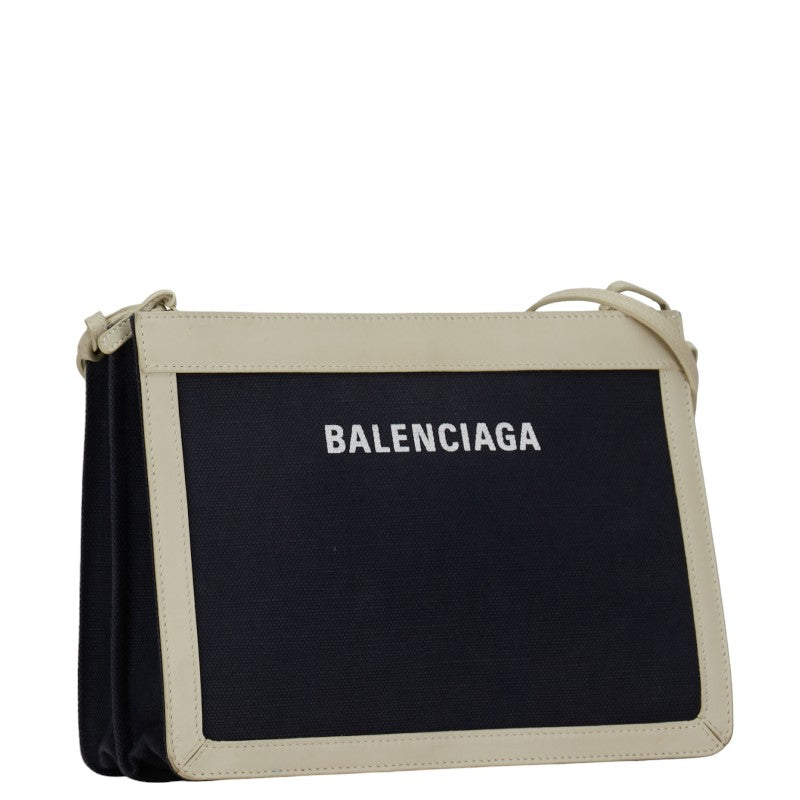 Balenciaga Navy Pochette Shoulder Bag Canvas Shoulder Bag 339937 in Good condition
