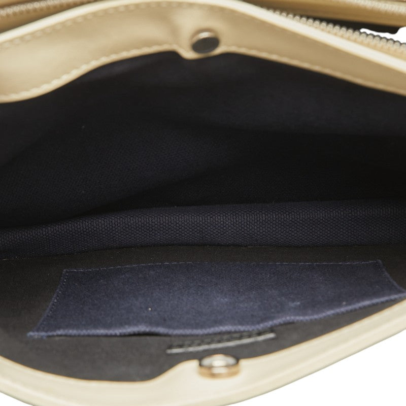 Balenciaga Canvas Leather Navy Pochette Crossbody Bag