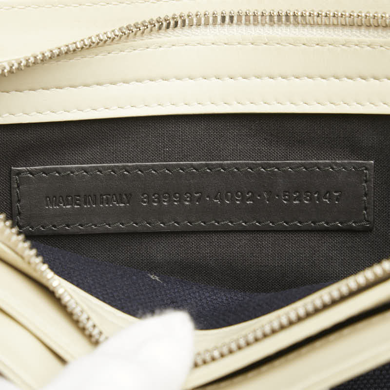 Balenciaga Canvas Leather Navy Pochette Crossbody Bag