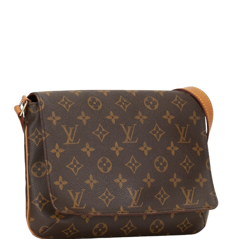 Louis Vuitton Monogram Musette Tango Short Shoulder Bag M51257 Brown PVC Leather in Very Good Condition