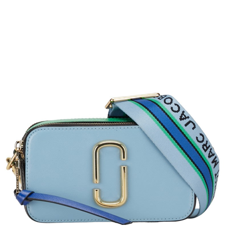 Marc Jacobs Leather Snapshot Crossbody Bag Blue Green in Great Condition