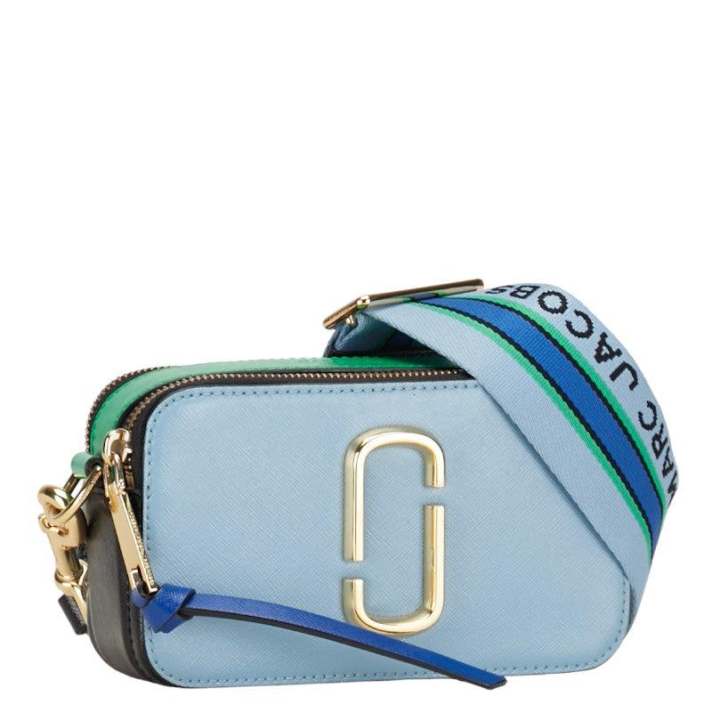 Marc Jacobs Leather Snapshot Crossbody Bag Blue Green in Great Condition