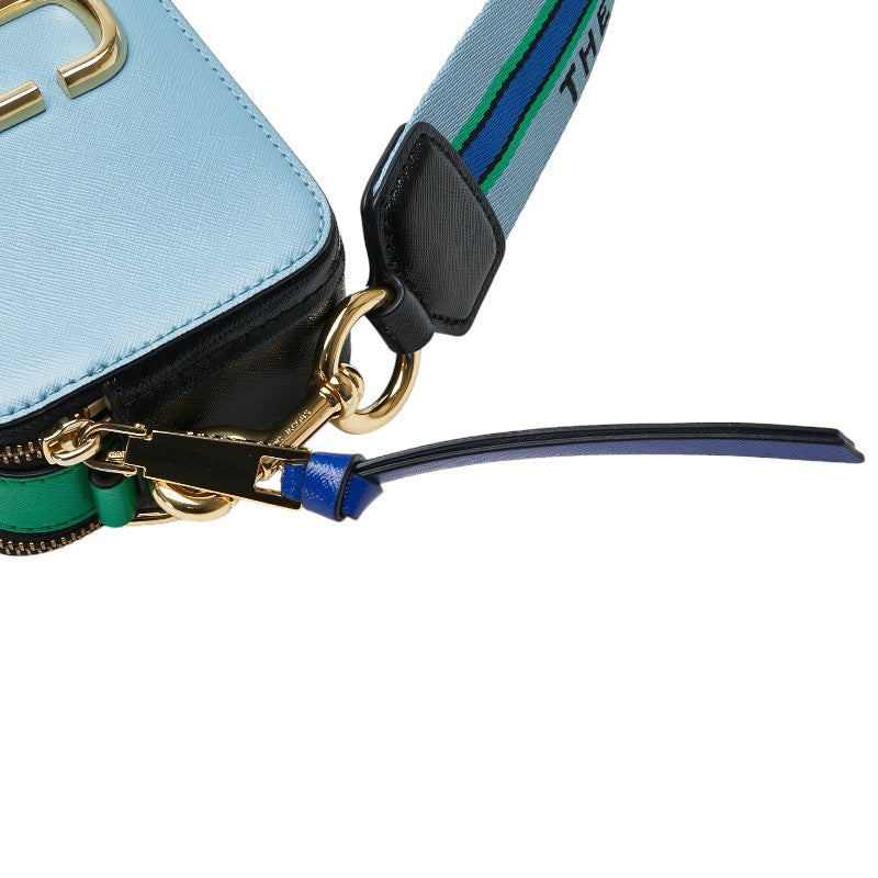 Marc Jacobs Leather Snapshot Crossbody Bag Blue Green in Great Condition