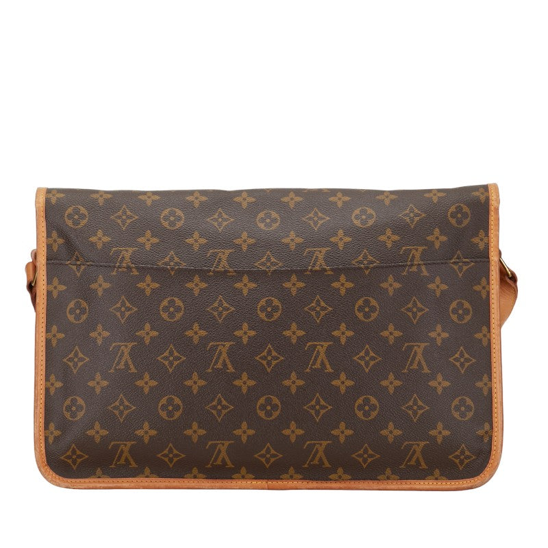 Louis Vuitton Monogram Gibeciere GM Shoulder Bag M42249 Brown PVC Leather in Very Good Condition