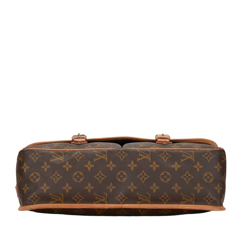 Louis Vuitton Monogram Gibeciere GM Shoulder Bag M42249 Brown PVC Leather in Very Good Condition