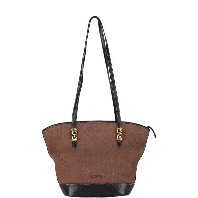 Loewe Velazquez Leather Tote Bag Brown Black