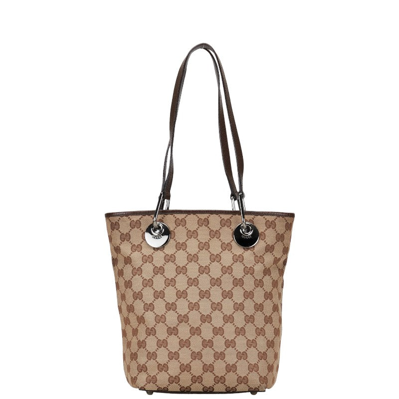 Gucci GG Canvas Eclipse Tote Bag Canvas Handbag 120840 in Good condition