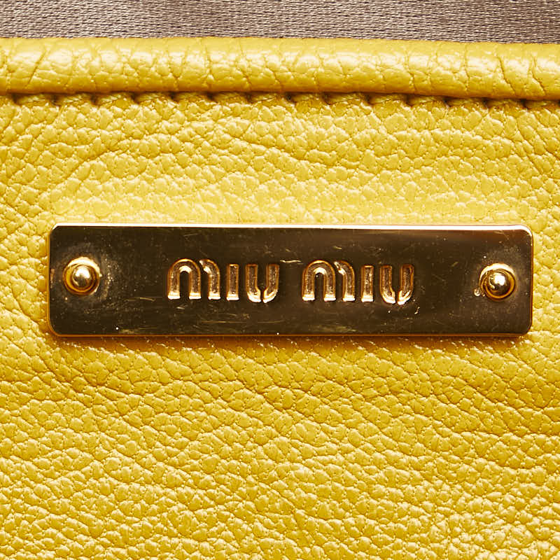 Miu Miu Leather Logo Shoulder Bag