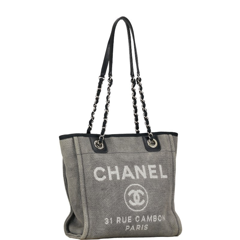 Chanel Deauville Large Tote Bag  Canvas Tote Bag in Good condition