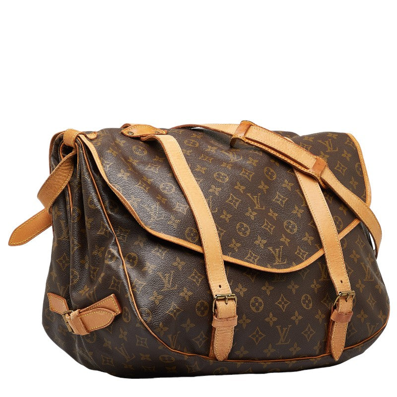 Louis Vuitton Saumur 43 Canvas Shoulder Bag M42252 in Good condition