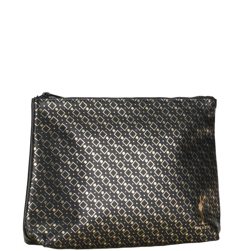 Yves Saint Laurent Leather Logo Star Pattern Pouch in Great Condition