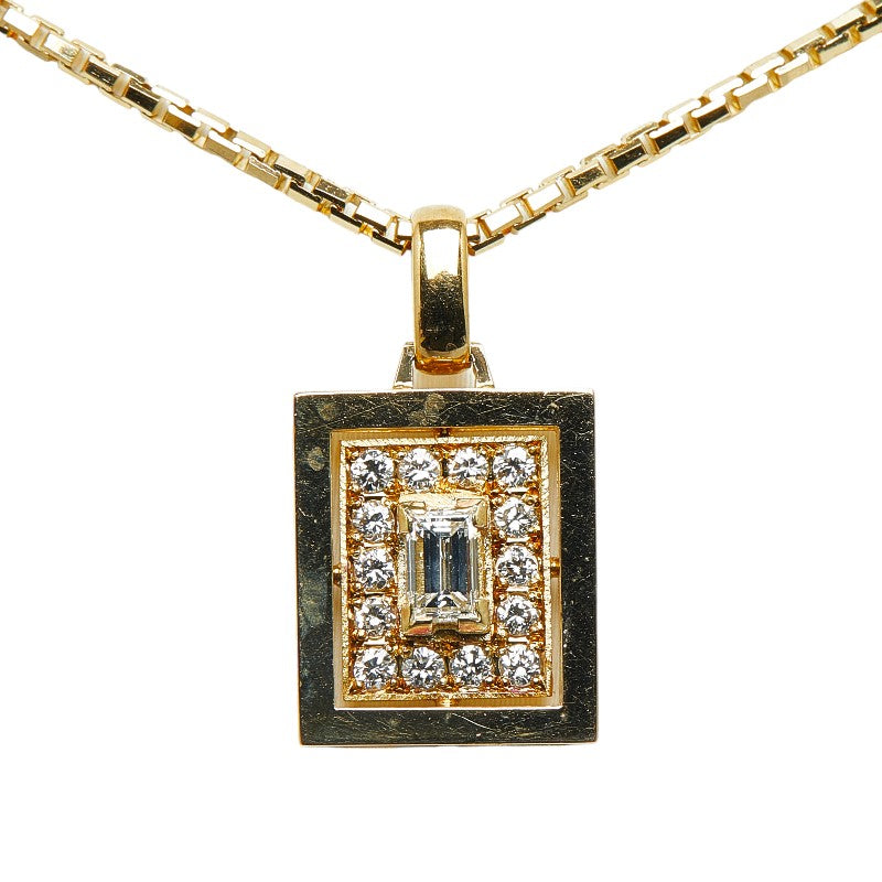 [LuxUness] 18K Diamond Plate Necklace  Metal Necklace in Good condition