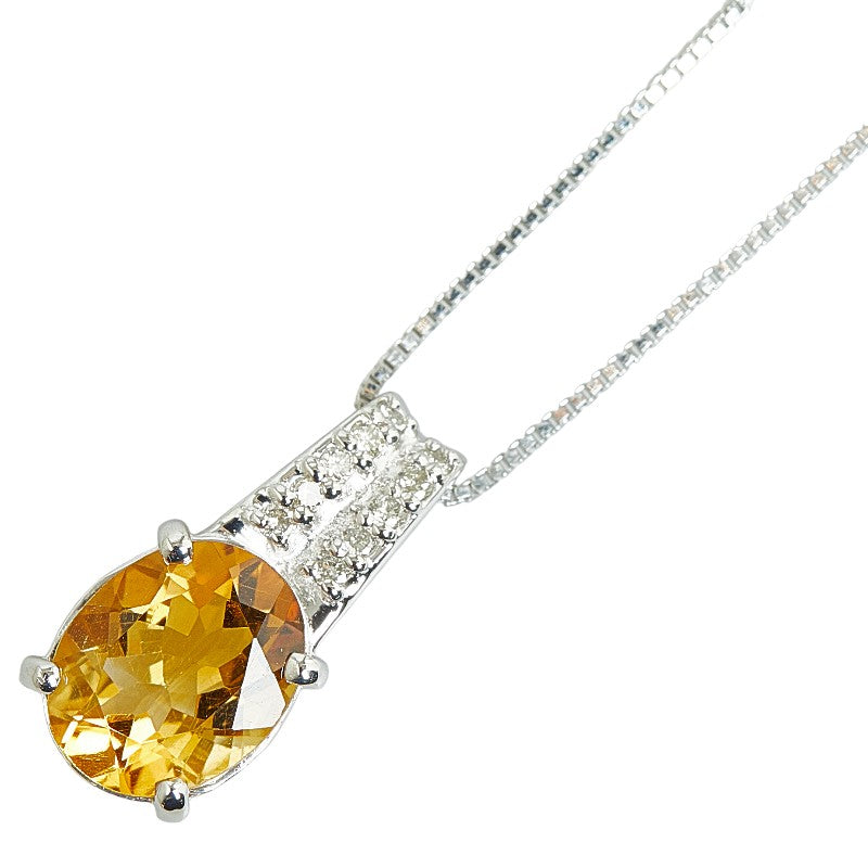 Other Platinum Topaz Necklace  Metal Necklace in