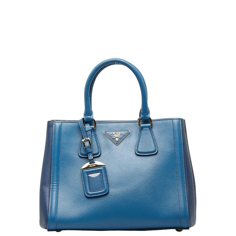 Prada Saffiano Lux Galleria Tote Leather Shoulder Bag BN2608 in Good condition