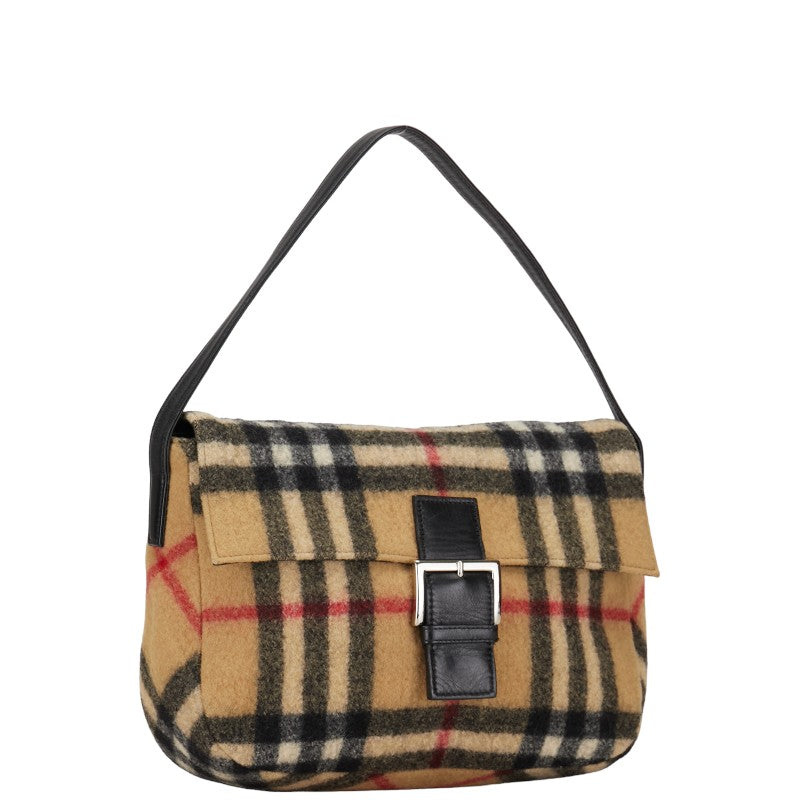 Burberry House Check Wool Shoulder Bag  Cotton Shoulder Bag in Good condition