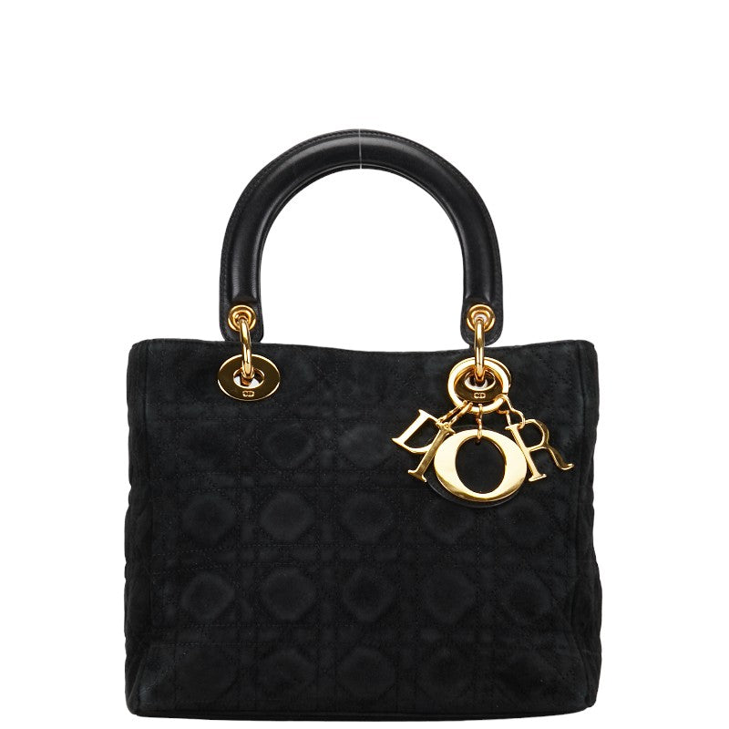 Dior Medium Cannage Suede Lady Dior Suede Handbag in Good condition