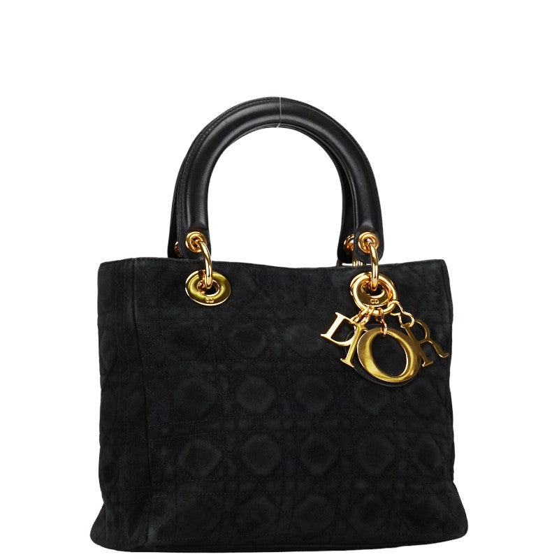 Dior Medium Cannage Suede Lady Dior Suede Handbag in Good condition