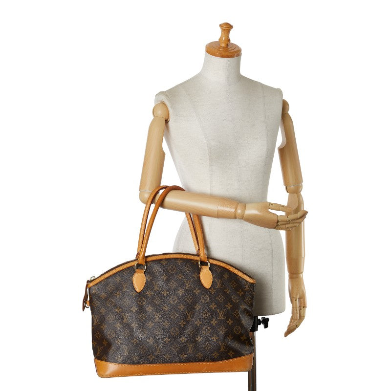 Louis Vuitton Monogram Lockit Handbag Brown