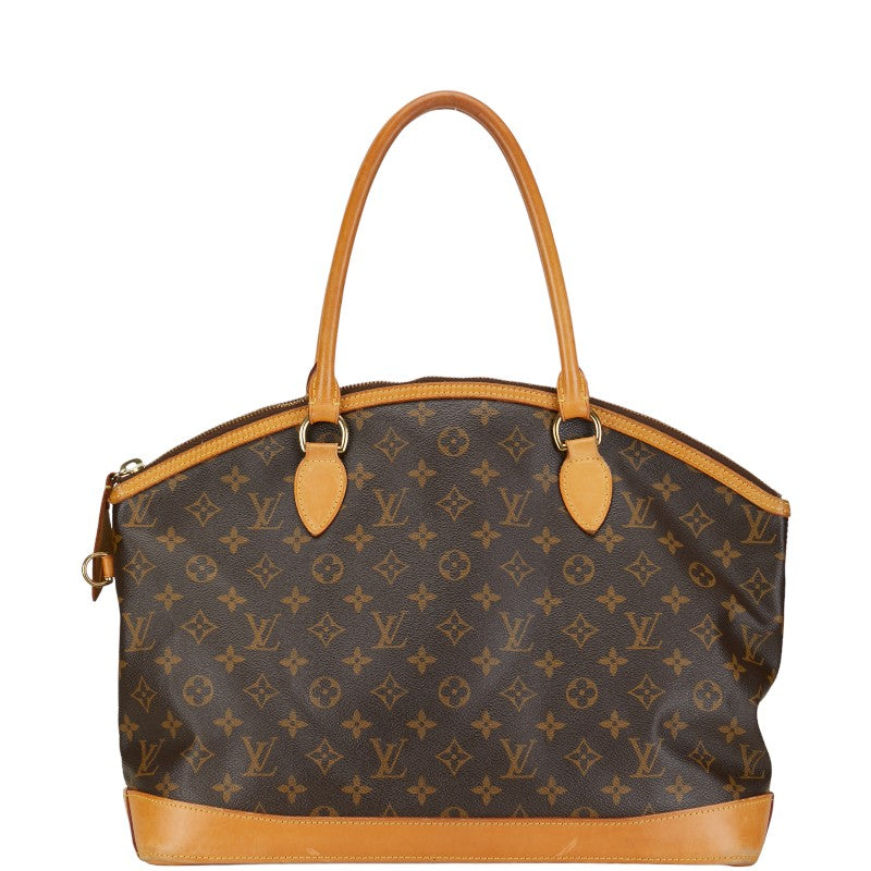 Louis Vuitton Monogram Lockit Handbag Brown