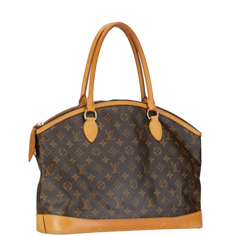 Louis Vuitton Monogram Lockit Handbag Brown