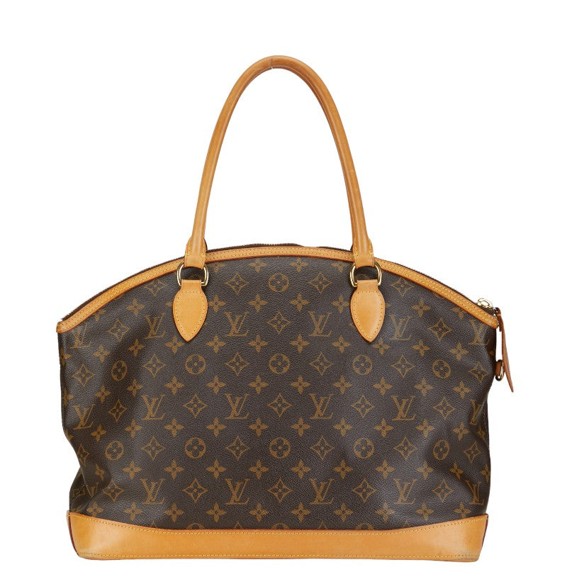 Louis Vuitton Monogram Lockit Handbag Brown