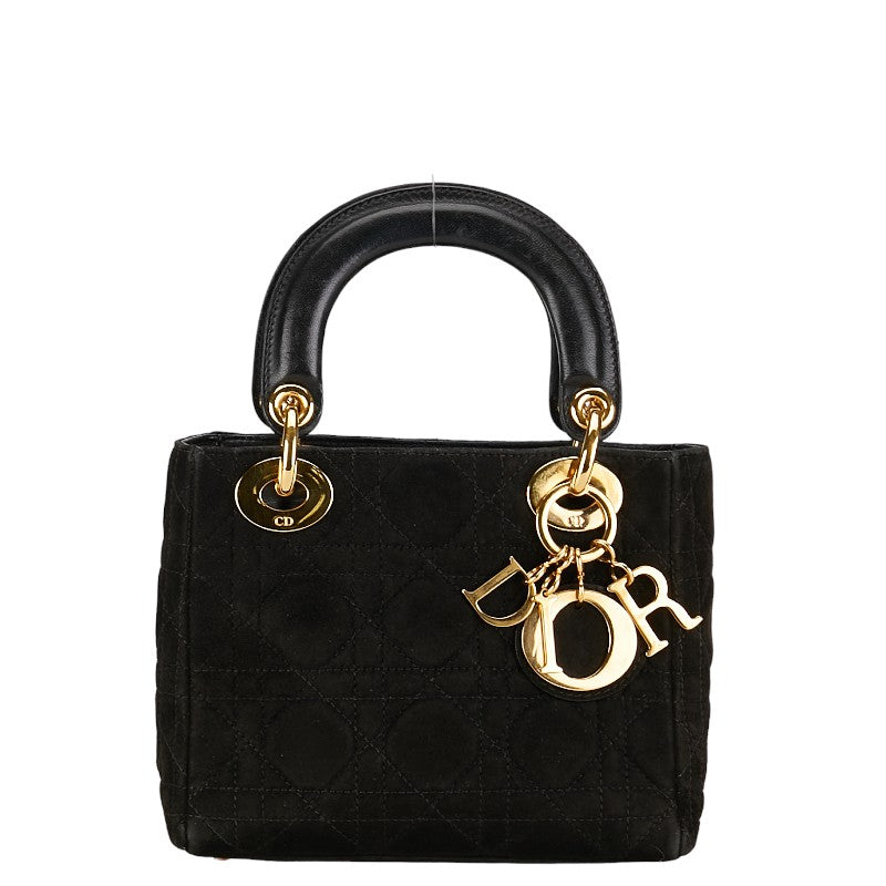 Dior Mini Cannage Suede Lady Dior Suede Handbag in Good condition